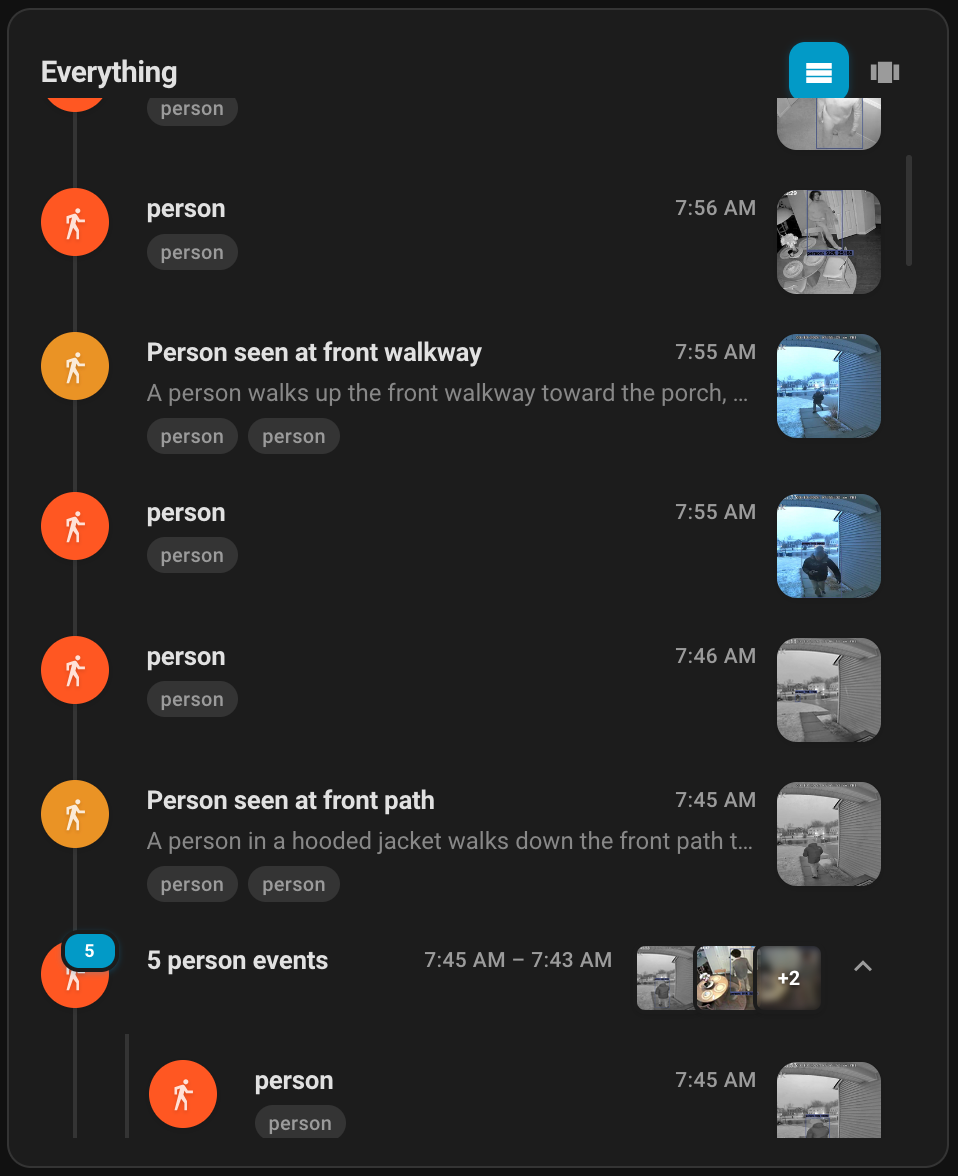 Multi-source timeline